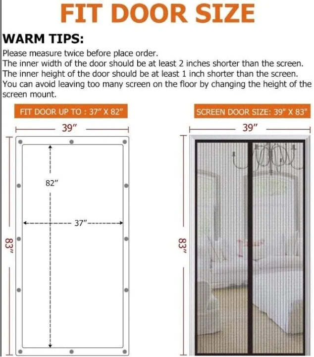 Magnetic Mesh Screen Door