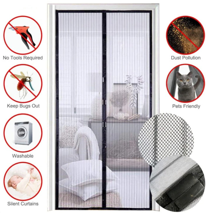 Magnetic Mesh Screen Door