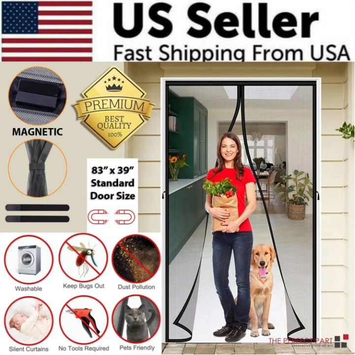Magnetic Mesh Screen Door