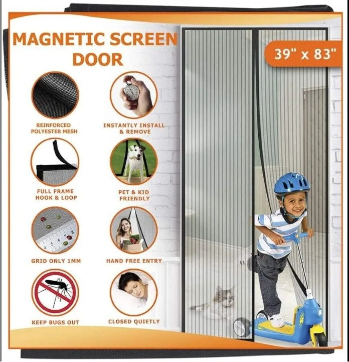 Magnetic Mesh Screen Door
