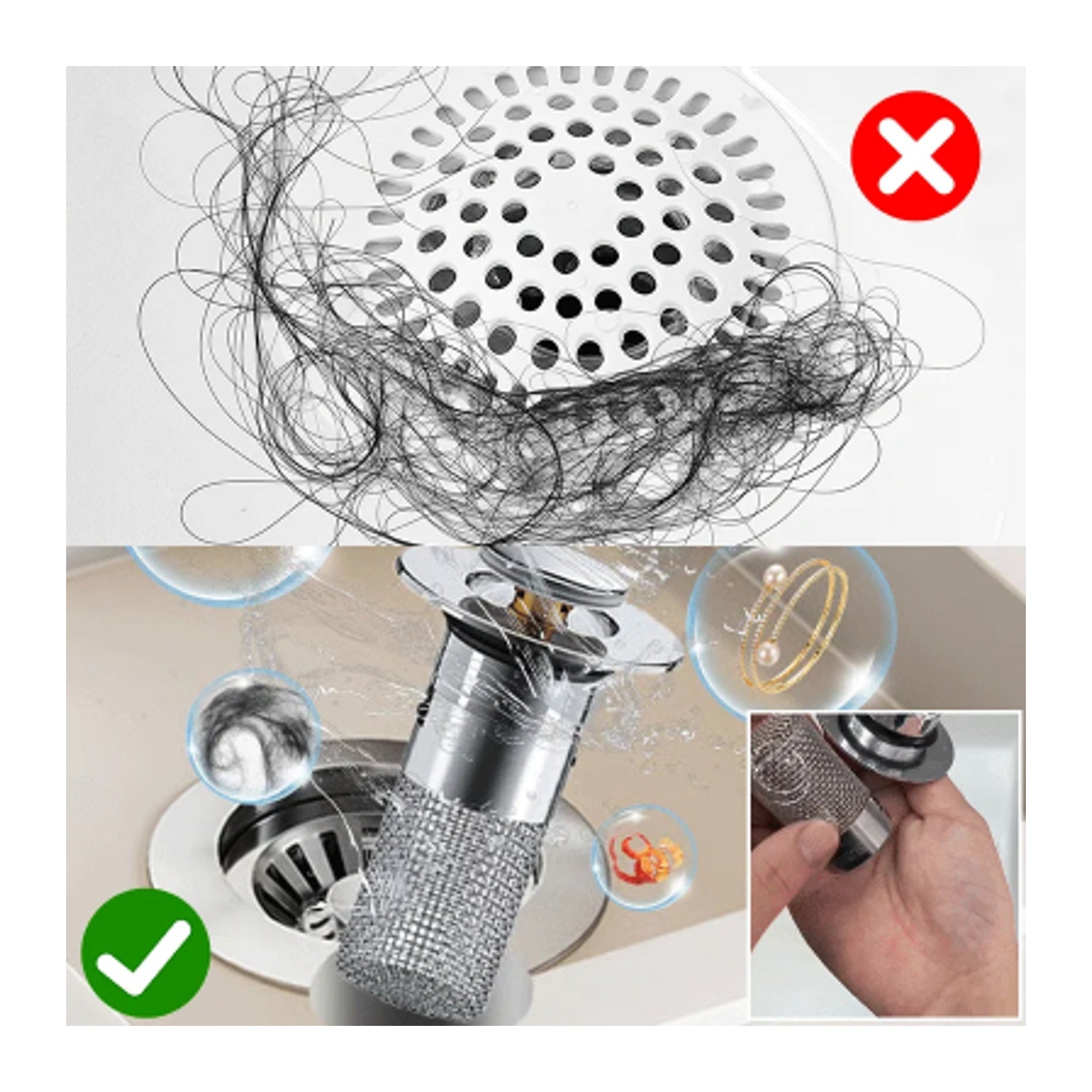 Universal Sink Hair Catcher